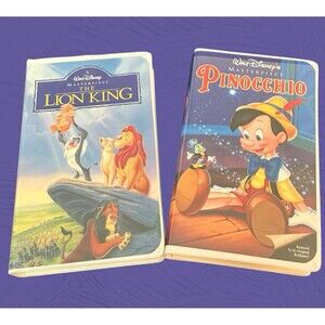 THE LION KING & PINOCCHIO Classic Disney Movies VHS